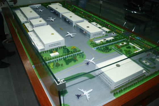 중국 공항 배치를 위한 주문을 받아서 만들어진 3D 건축 모형 제작자 모형 협력 업체