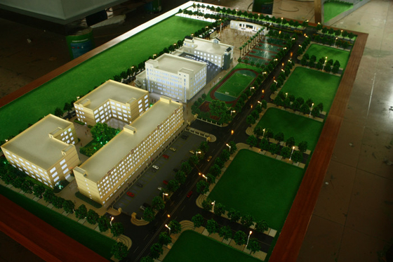 중국 3D 학교 건물 소형 건축 모형 제작자, 점화 학교 배치 축소 모형 협력 업체