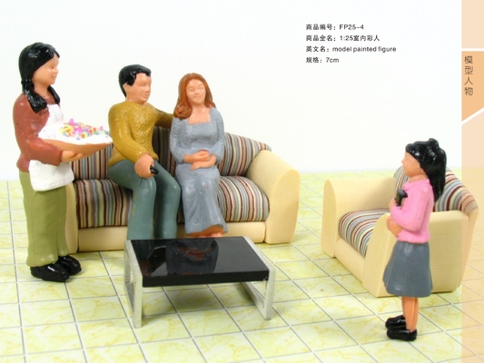 중국 FP25-4 25 1: 실내 건축 규모 모델 사람들이 Painted 그림 7 cm 협력 업체