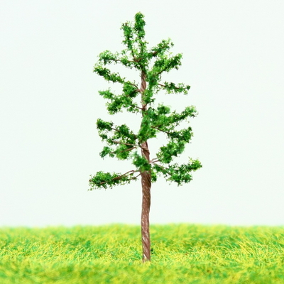 중국 기차 역 레이아웃 미니어처 모델 규모 나무 그린 애비뉴 금속 와이어 소나무 4.3 cm 협력 업체