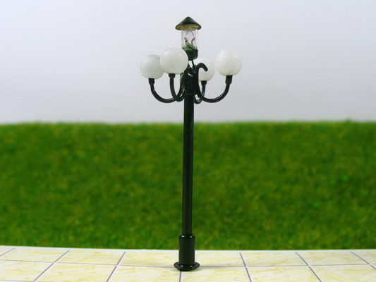 중국 T51 6V 5cm HO 기차 배치를 위한 빛난 거리 3D 모형 가로등 기둥 협력 업체