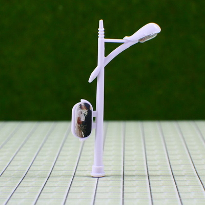 중국 6V 빌보드 스트리트 플라스틱 스케일 모델 램프 게시물 기차 레이아웃 5 cm 협력 업체