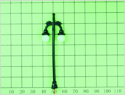 중국 T8 O 계기 규모 빛나는 기차 레이아웃 디자인 빛 거리 미니어처 모델 램프 게시물 7 cm 협력 업체