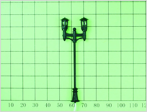 중국 T7 OEM 일자형 빛나는 거리 모델 가로등 기차 레이아웃에 대 한 6.5 cm 협력 업체