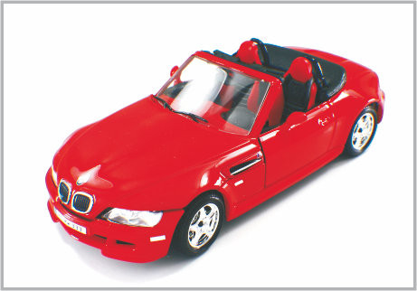 중국 집으로 Decoratio로 1/24대의 Diecast 합금 빨간 주문 축소 모형 차 BMW 로드스터 협력 업체