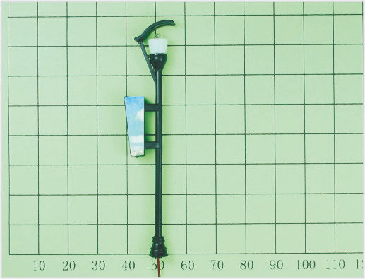 중국 T16 N 게이지 빛나는 기차 레이아웃 조명 거리 모델 가로등 7.5 cm 협력 업체