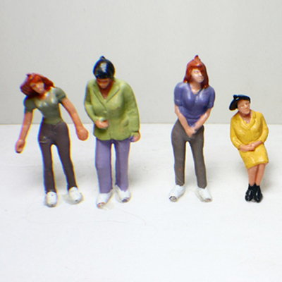 P43 10 야외 1시 43분 건축 규모 모델 사람들이 Painted 그림 4.8 cm 협력 업체