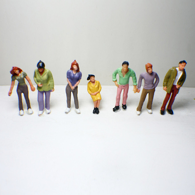 P43 10 야외 1시 43분 건축 규모 모델 사람들이 Painted 그림 4.8 cm 협력 업체