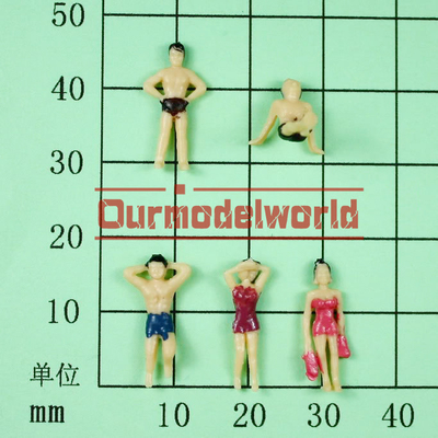 1.8cm 다채로운 건축 축소 모형 사람들, 수영을 그리는 건축 배치를 위해 1:100는 계산합니다 협력 업체