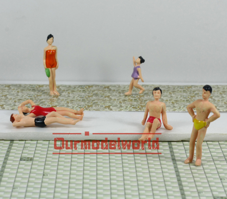 DIY 가늠자 집 배치를 위한 1/75명의 건축 축소 모형 사람들 검정 협력 업체