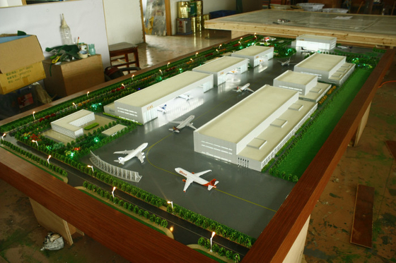 공항 배치를 위한 주문을 받아서 만들어진 3D 건축 모형 제작자 모형 협력 업체