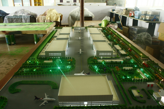 공항 배치를 위한 주문을 받아서 만들어진 3D 건축 모형 제작자 모형 협력 업체