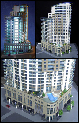 3D 건축 환경 물자를 가진 건축 모형 제작자 내구재 협력 업체