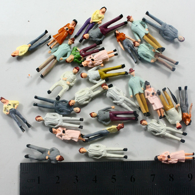 1:75 2.5cm 건축 축소 모형 사람들, 기차 철도 배치를 위한 그려진 여객 협력 업체