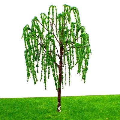 12cm 기차 철도/정원 호수 장면 1:75 - 100 배치 동안 녹색 소형 모형 나무 버드나무 협력 업체