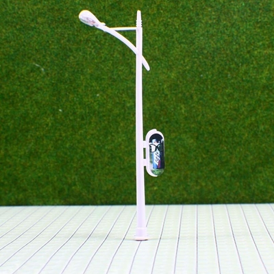 기차 배치 10cm RC100 6V를 위한 소형 플라스틱 거리 모형 가로등 기둥 협력 업체