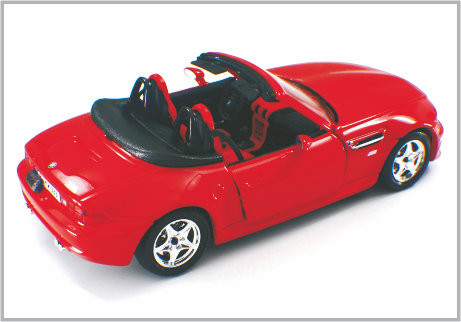 집으로 Decoratio로 1/24대의 Diecast 합금 빨간 주문 축소 모형 차 BMW 로드스터 협력 업체
