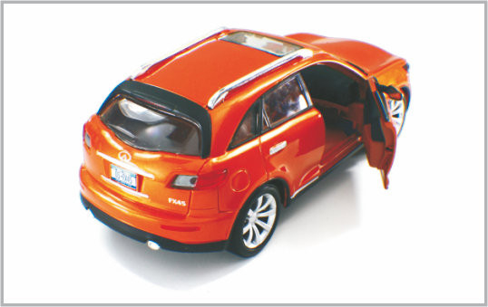 1개/24는 Decoratio로 합금 주황색 빨간 주문 축소 모형 차 Infiniti를 집으로 Diecast 협력 업체