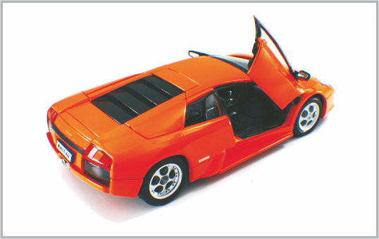 1개/24는 합금 주황색 빨간 주문 축소 모형 차 Lamboighini murcielag Decoratio를 Diecast 협력 업체